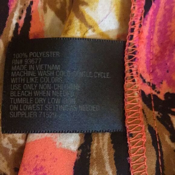 NWOT long sleeved lightweight dress in bold colors in size 12 by WORTHINGTON - Picture 13 of 13